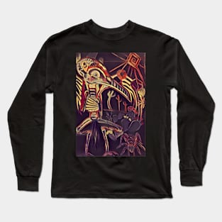 Crow Skeleton Long Sleeve T-Shirt